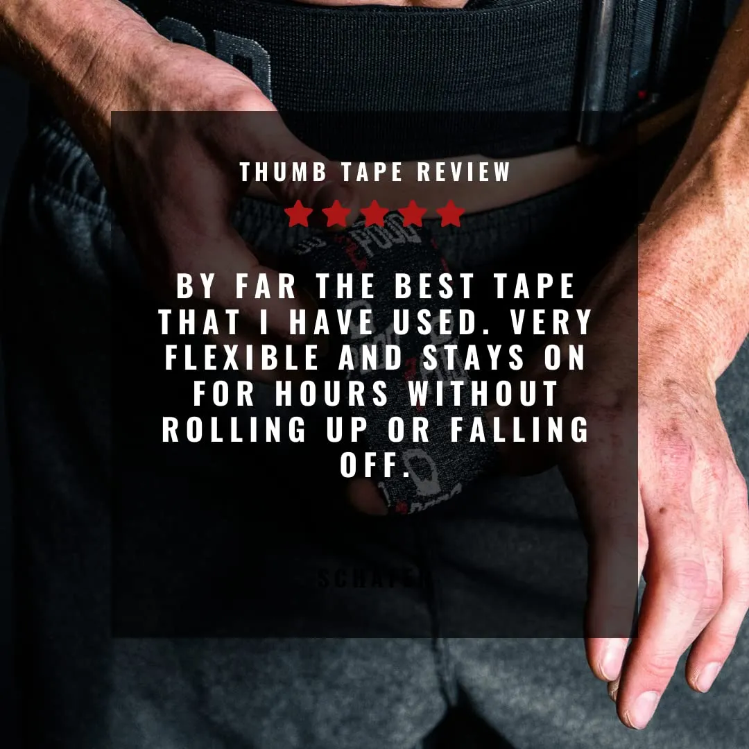 2POOD Lift Heavy Thumb Tape 3-Pack | Premium Adhesive Tape for Weightlifters | Easy Stretch & Flexible for Non-Slip Lifting (White) White 3 Count (Pack of 1)