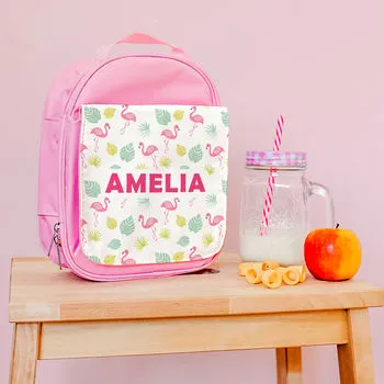 Children's Personalised Flamingo Water Bottle