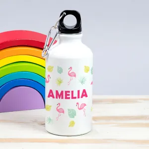 Children's Personalised Flamingo Water Bottle