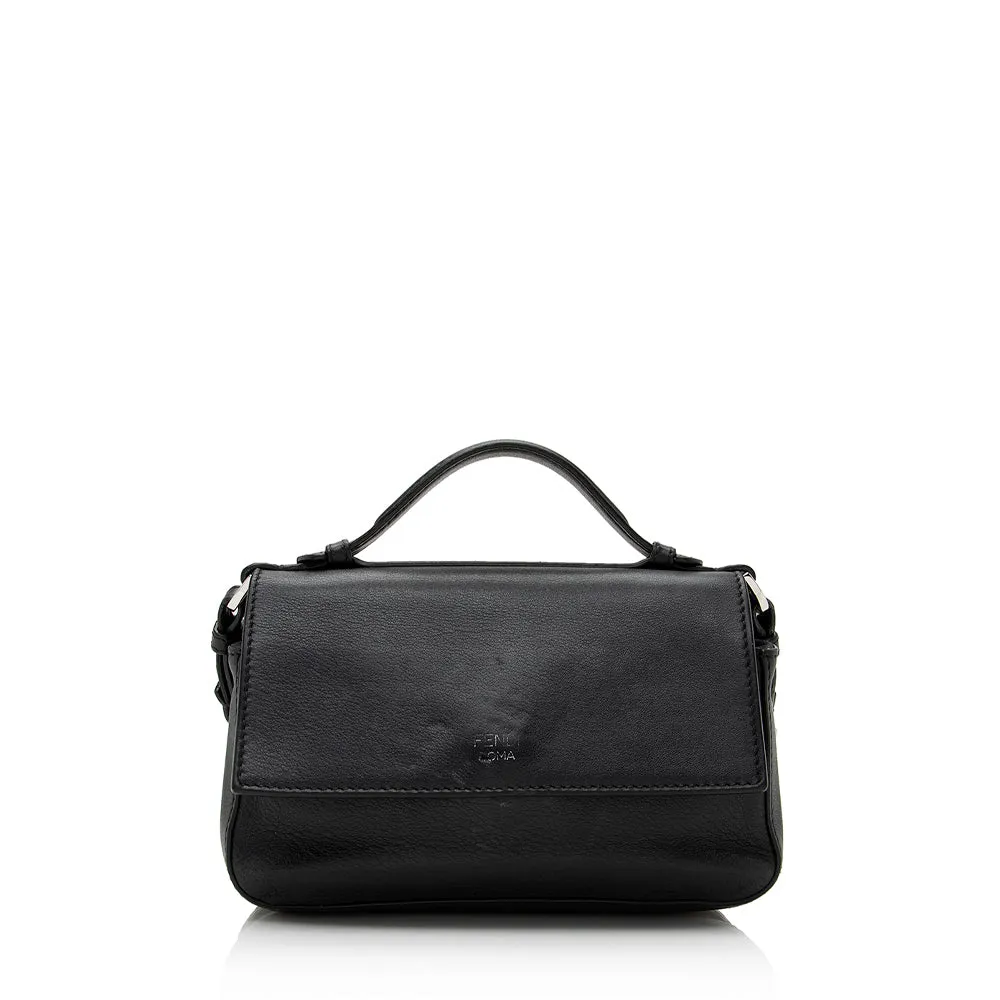 Fendi FF Embossed Calfskin Double Micro Baguette Bag (SHF-22023)