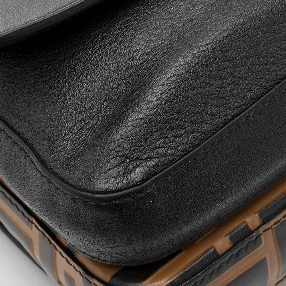 Fendi FF Embossed Calfskin Double Micro Baguette Bag (SHF-22023)