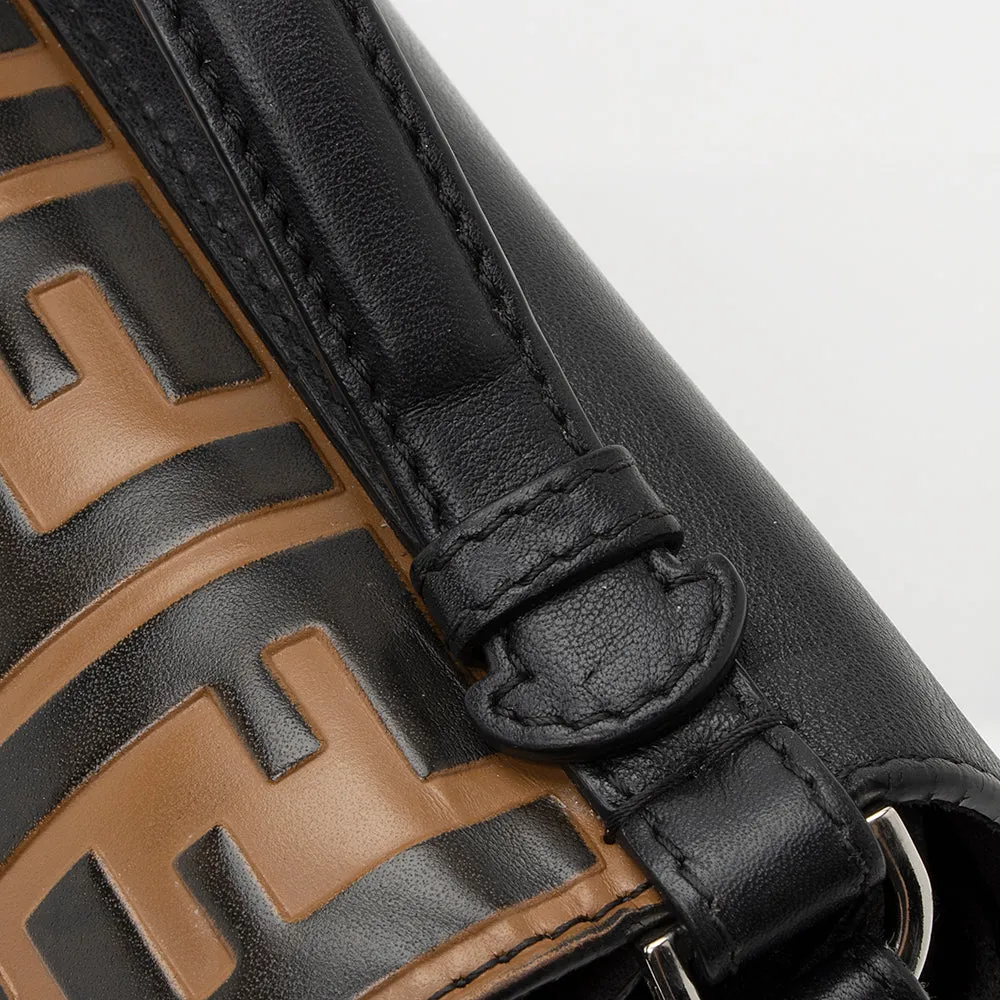 Fendi FF Embossed Calfskin Double Micro Baguette Bag (SHF-22023)