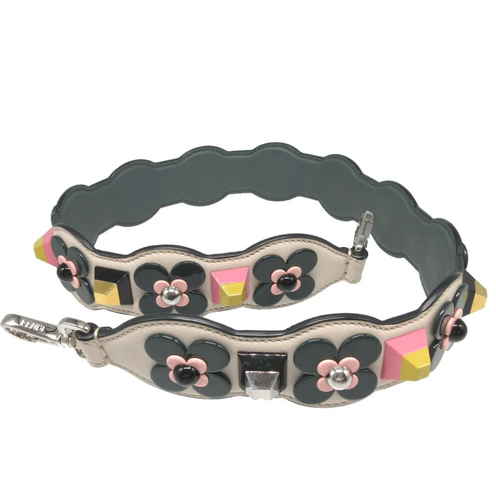 FENDI Shoulder strap leather Ivory Strap you
