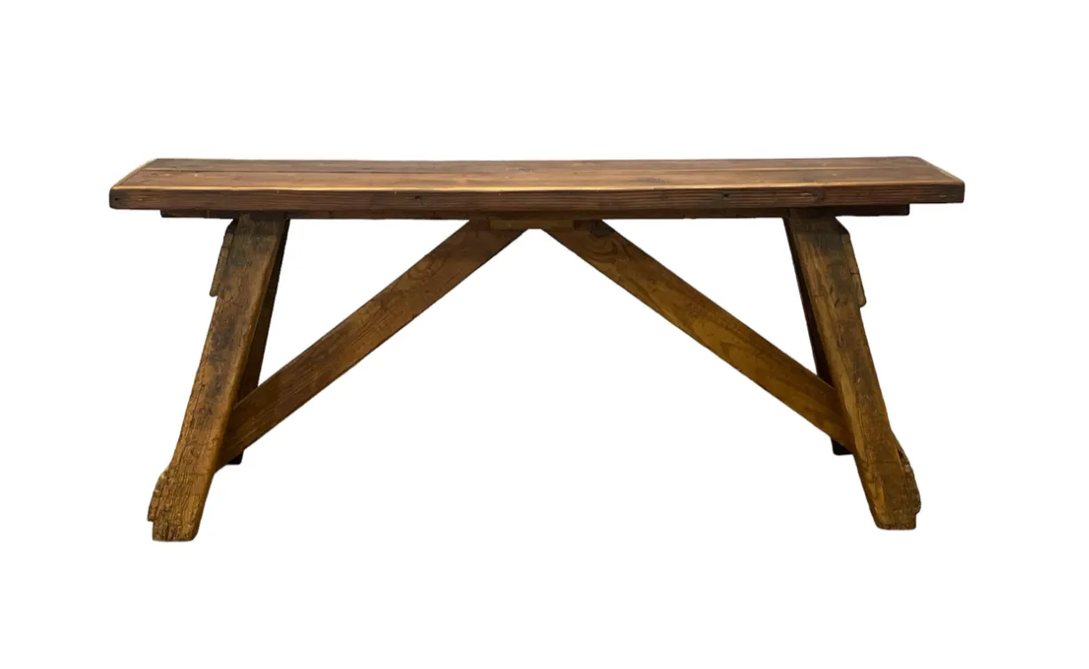 Industrial Wooden Console Table