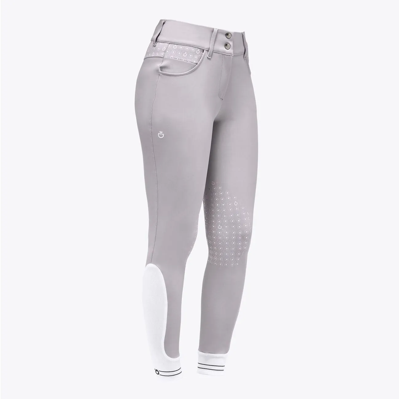 LADIES JUMPING BREECHES WITH DETAILS GREY