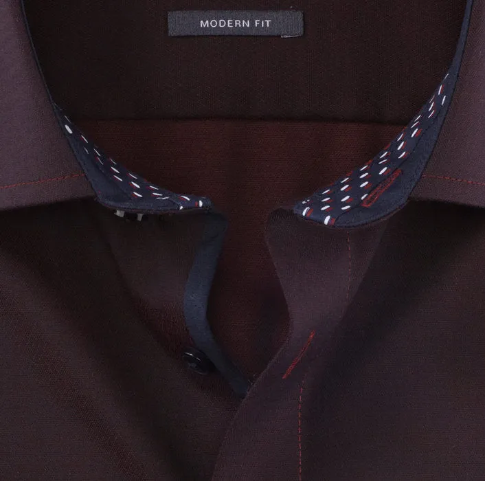 OLYMP Luxor Modern Fit Business Shirt Global Kent Dark Red 1262