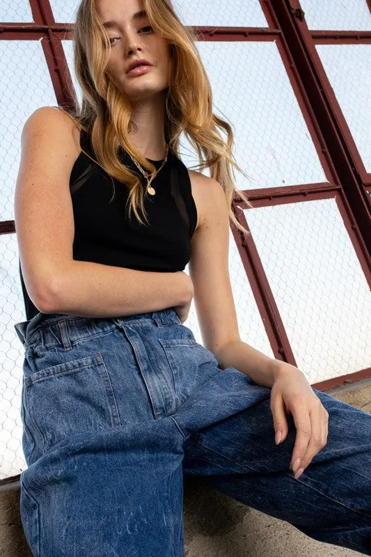 PAPERBAG DENIM WITH FRONT POCKET