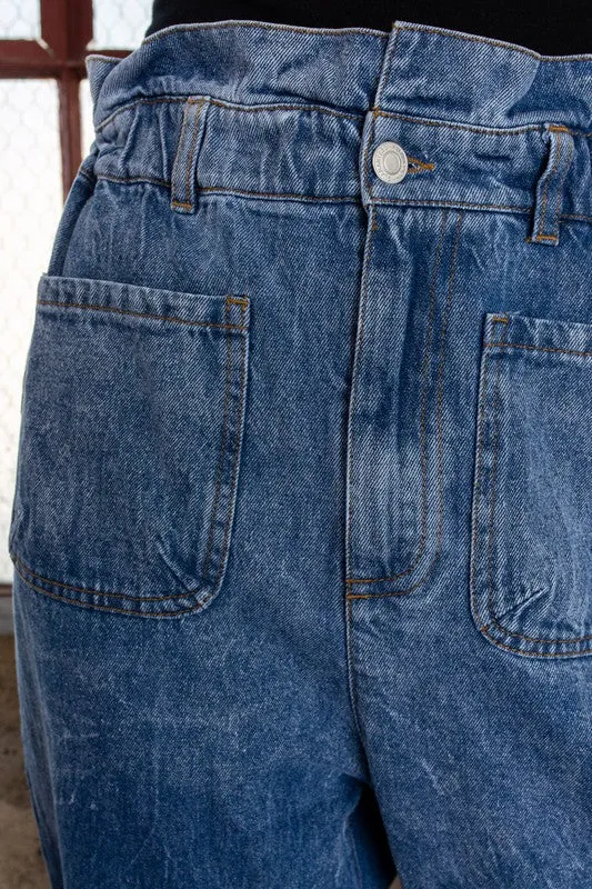 PAPERBAG DENIM WITH FRONT POCKET
