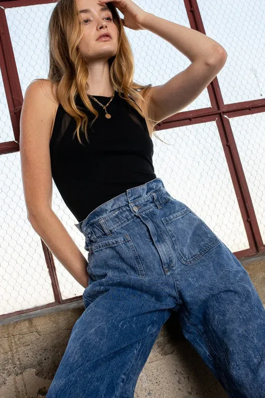 PAPERBAG DENIM WITH FRONT POCKET