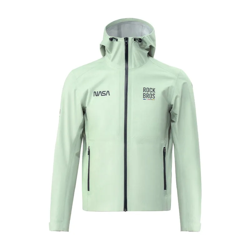 ROCKBROS Waterproof Cycling Rain Jacket with Hood, Lightweight Reflective Road to Sky