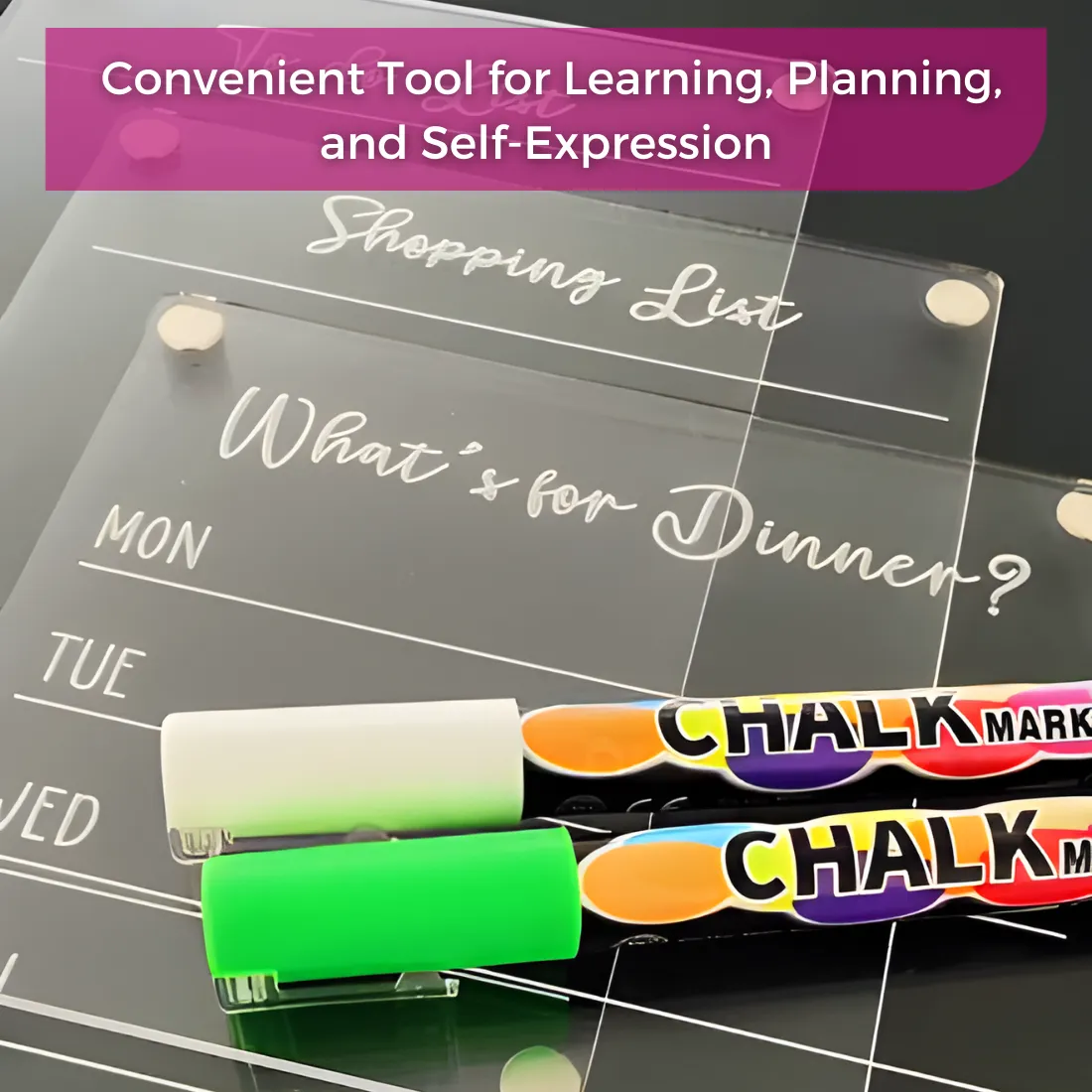 Vibrant Chalk Pens & Acrylic Sheet Set