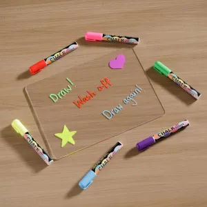 Vibrant Chalk Pens & Acrylic Sheet Set