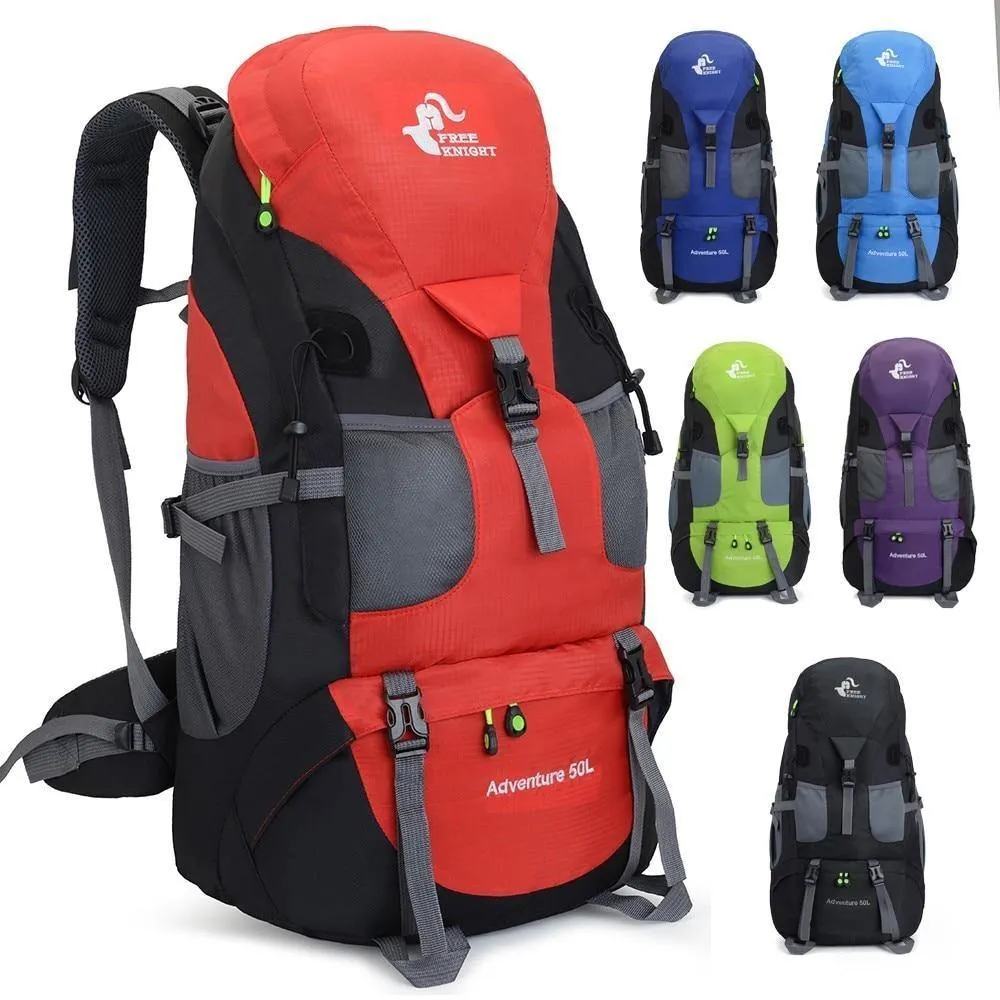 WOMEN MEN 50L Camping Backpack Hiking Waterproof Trekking Bag Travel Rucksack